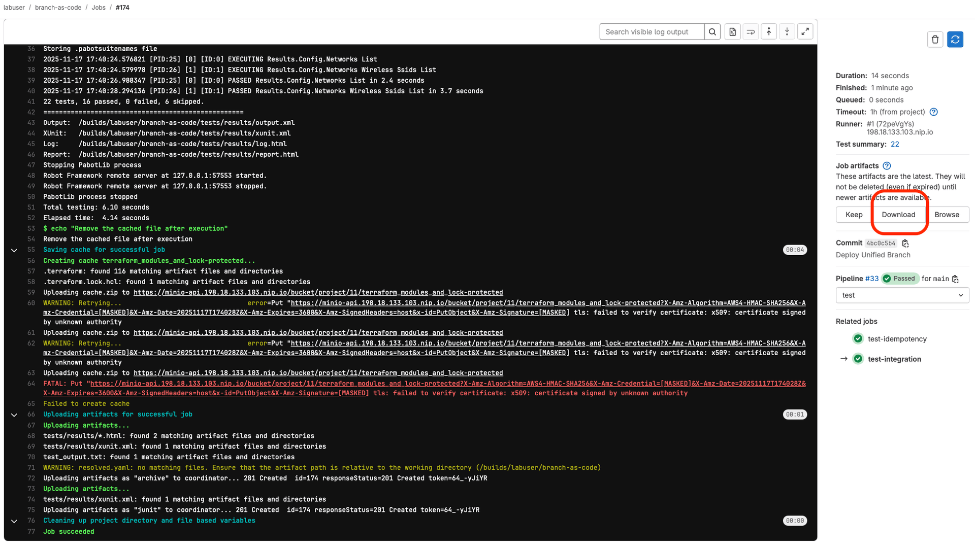  Test Artifacts