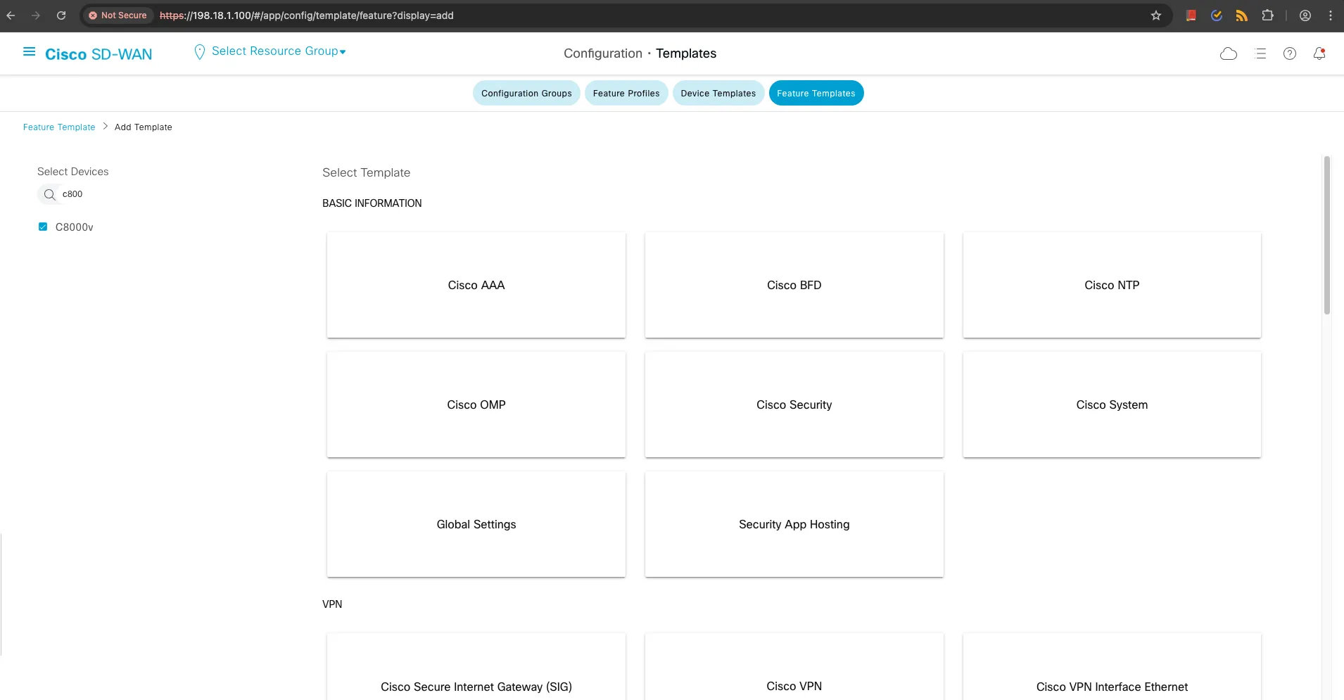 SDWAN Controller UI for FT-CEDGE-AAA-02 Template Created Again