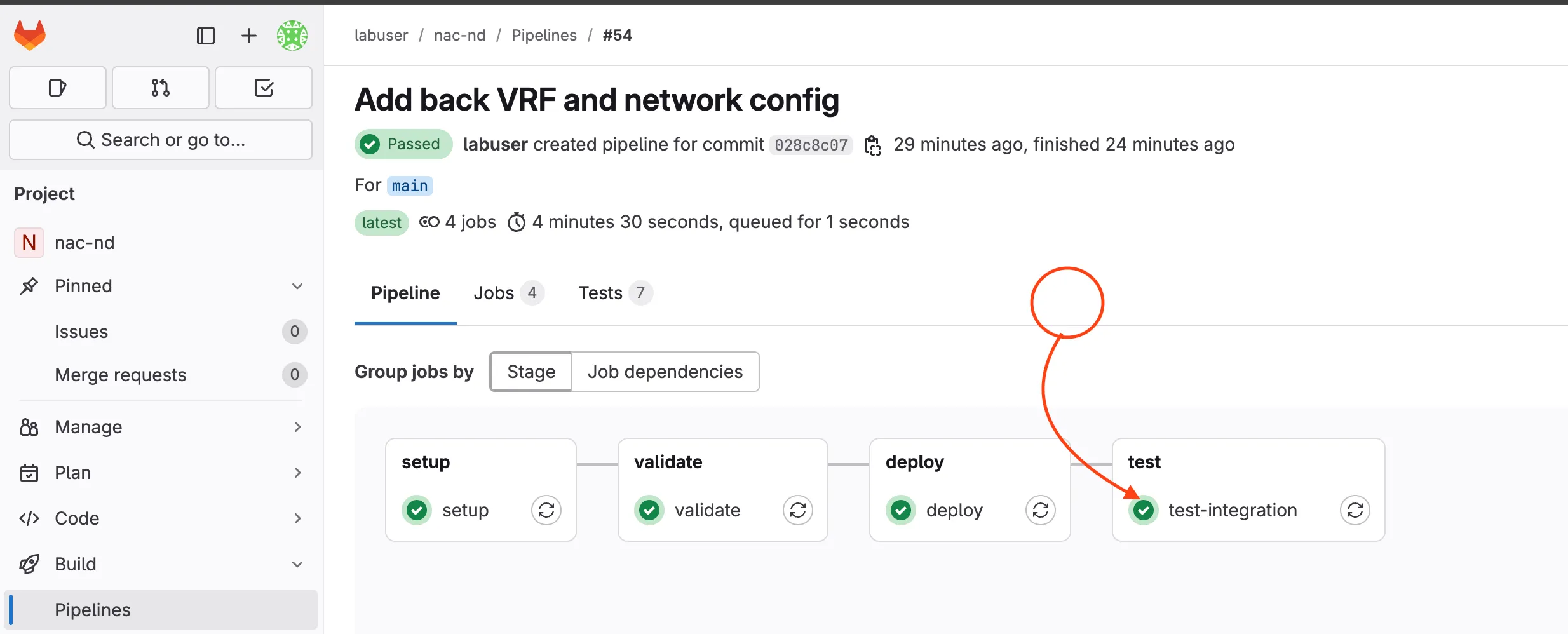 Nexus Dashboard Test Integration