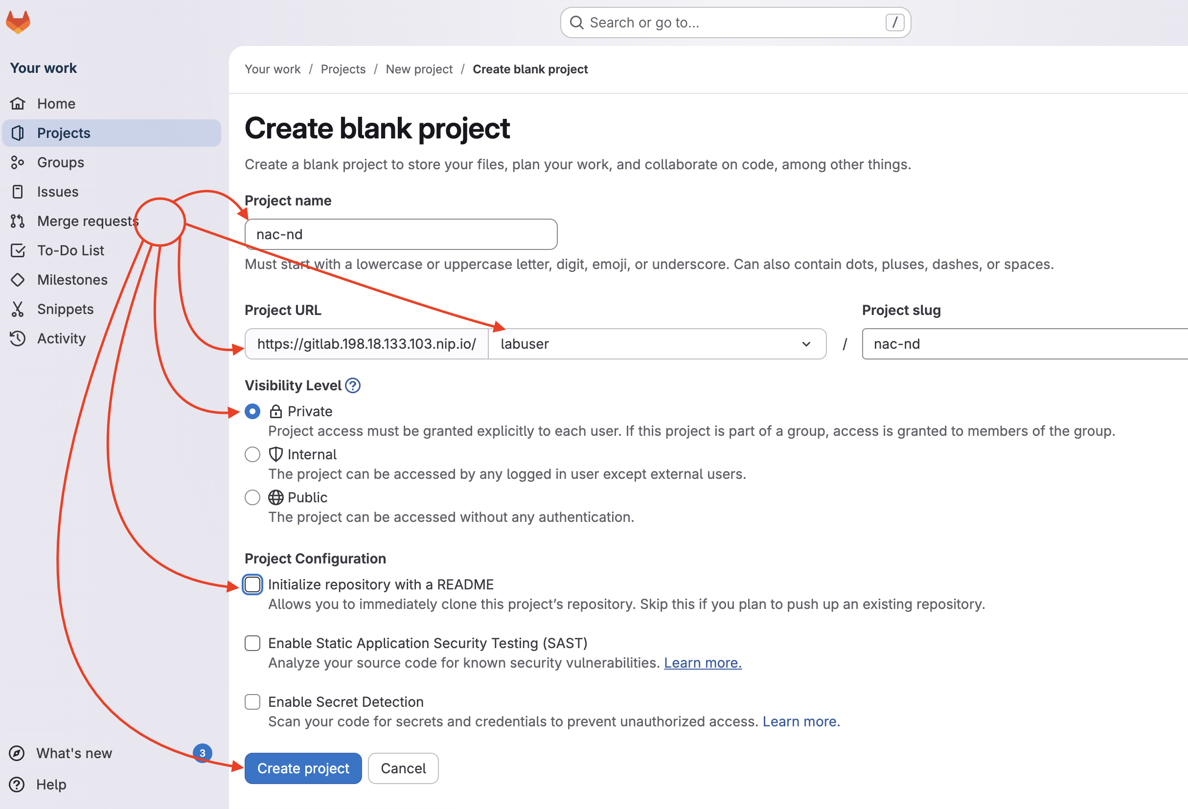 Create Project