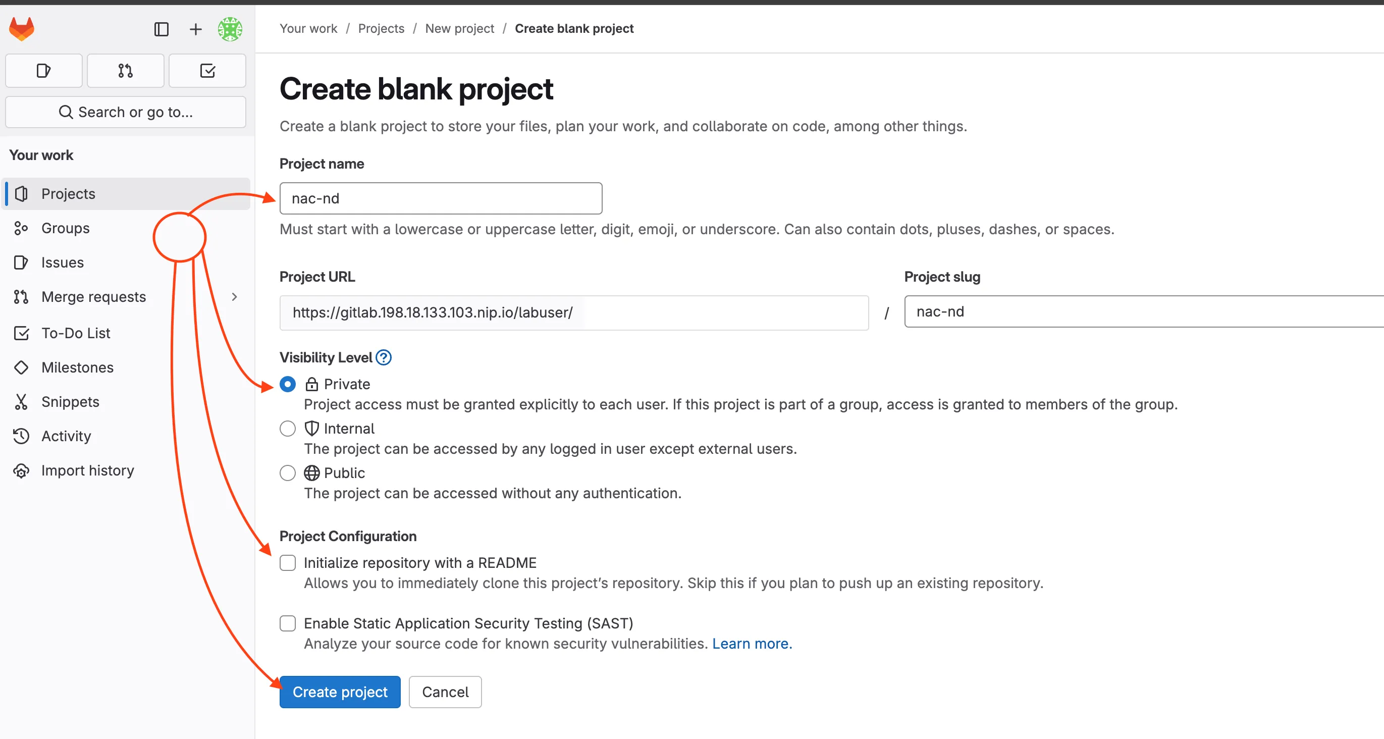 Create Project