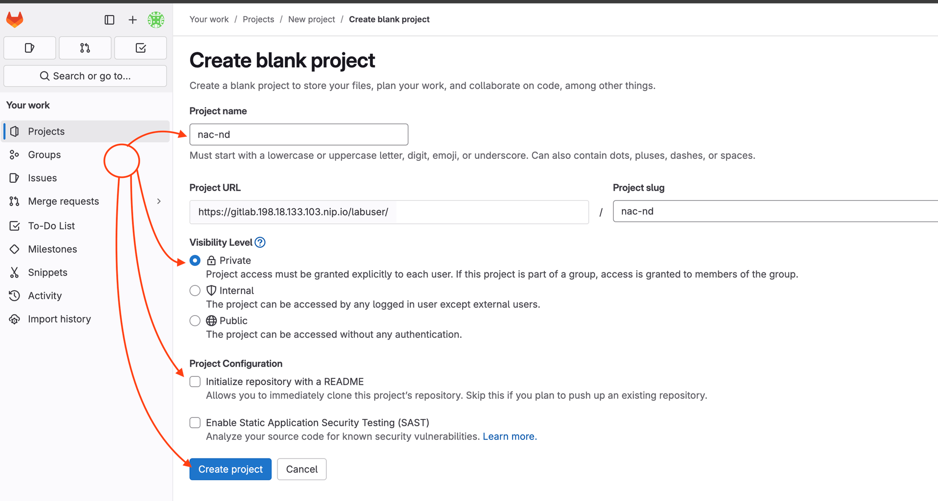 Create Project