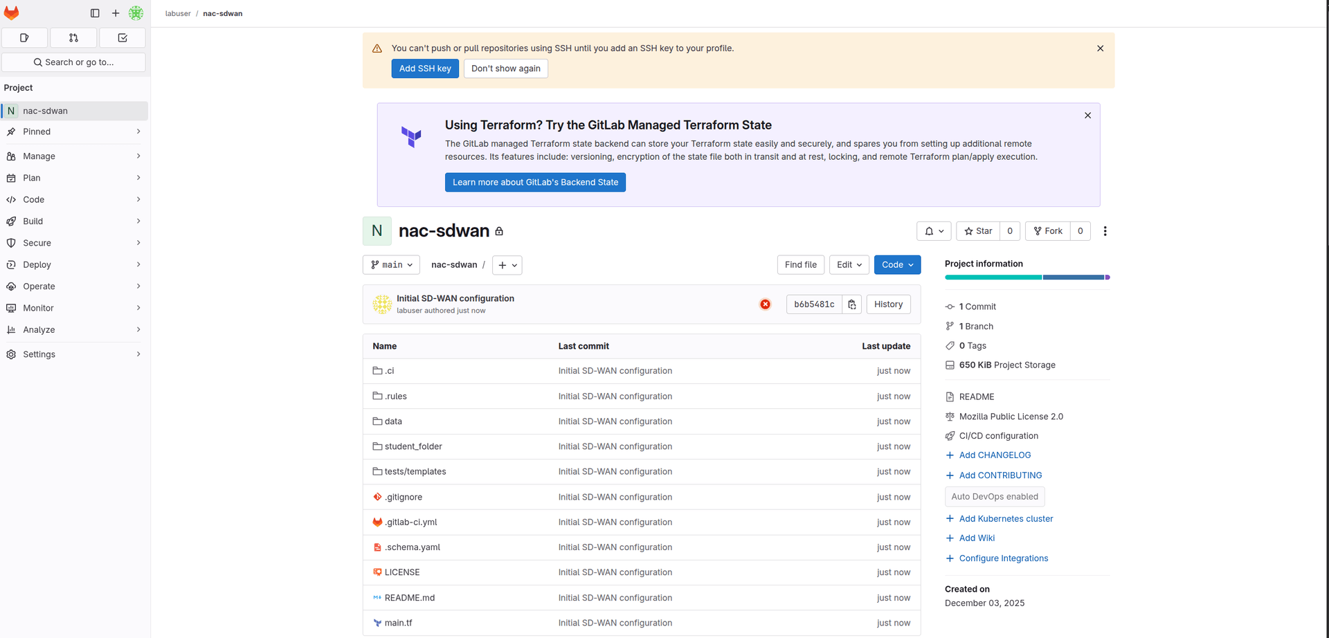 SDWAN Project Files