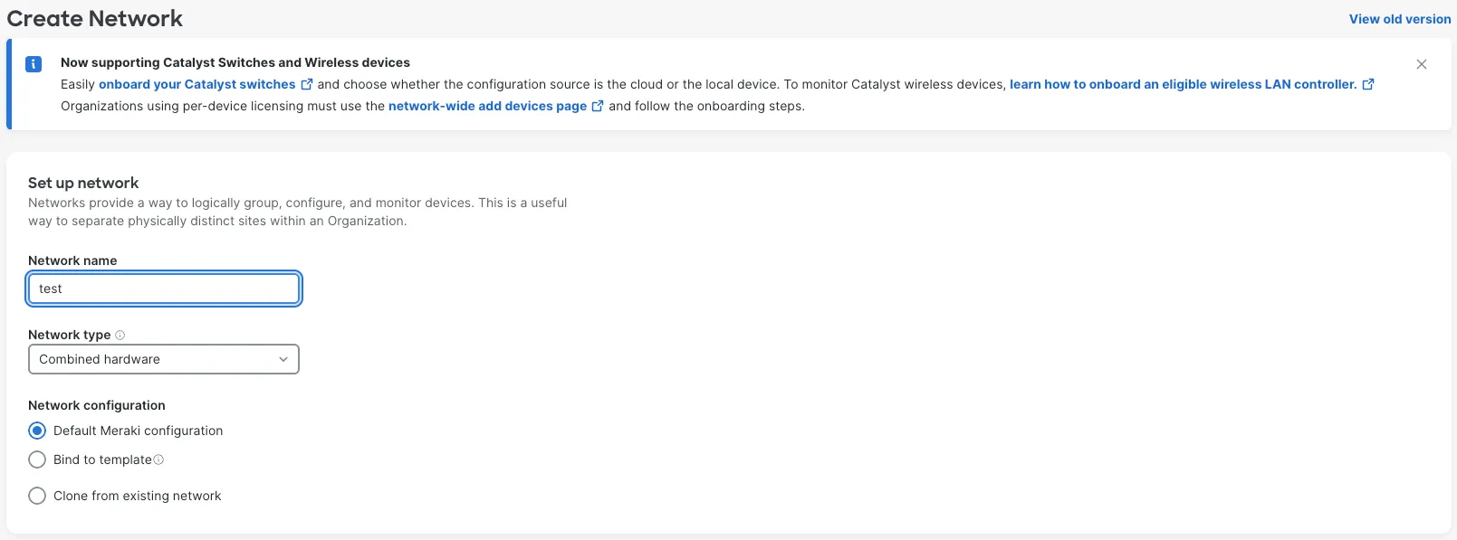 Meraki Dashboard Signup