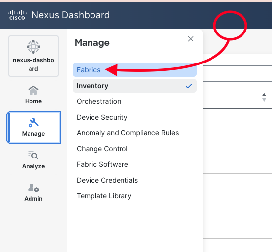 Nexus Dashboard Switch Details