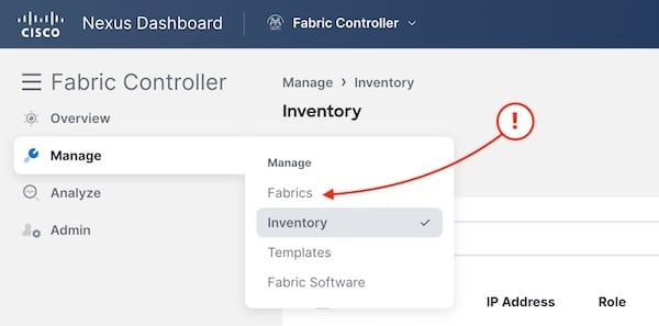 Nexus Dashboard Switch Details