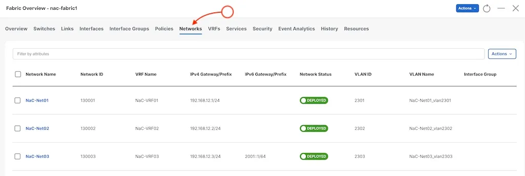 Nexus Dashboard Network Configuration