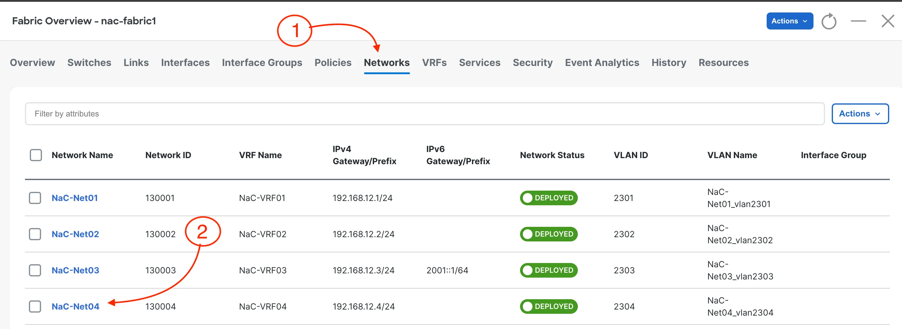 Nexus Dashboard Network Configuration