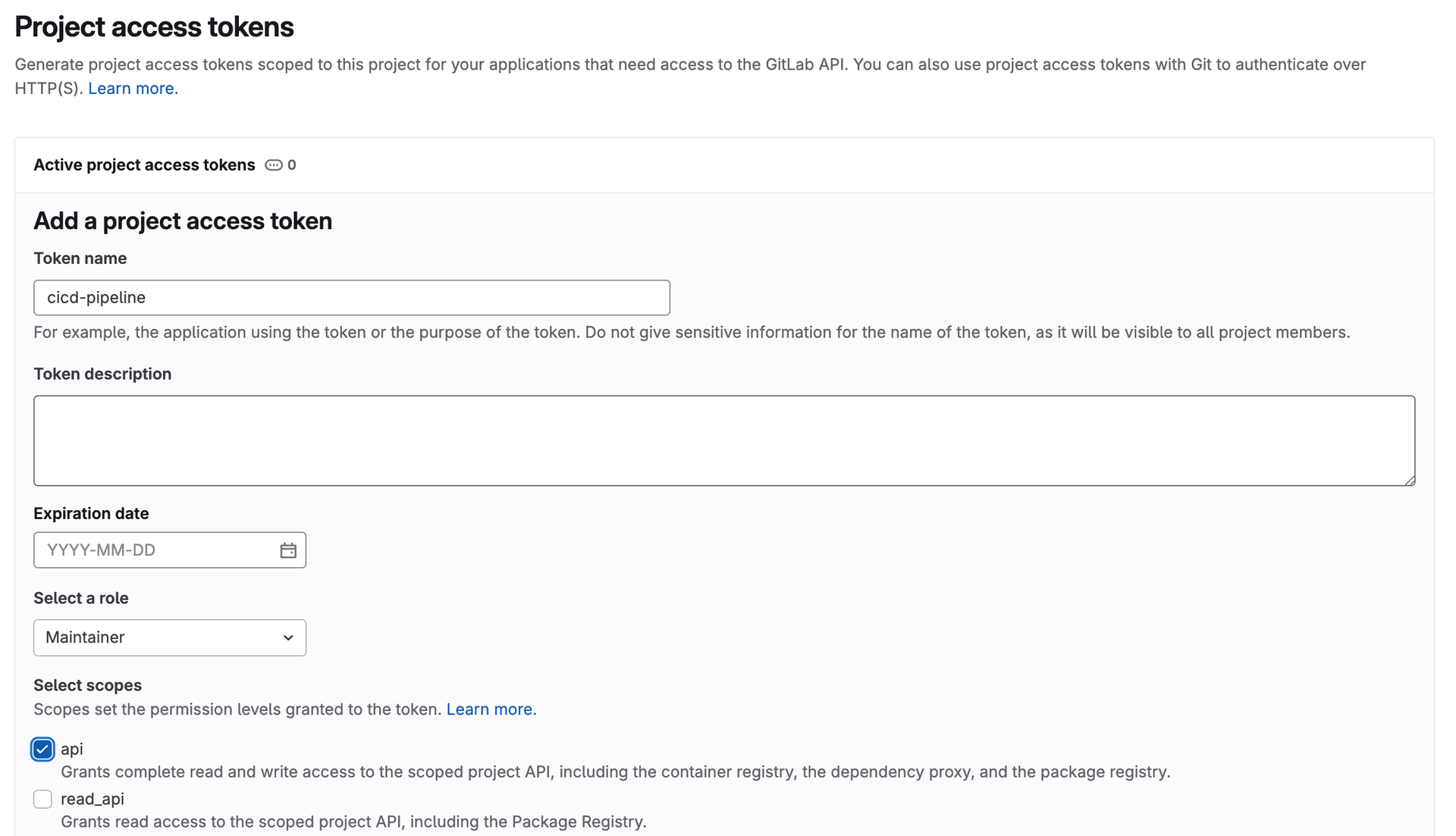 Add Proj token