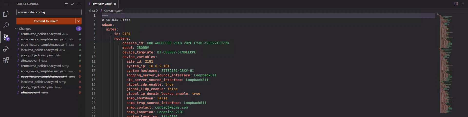 GitLab SD-WAN Initial Commit WEB IDE UI