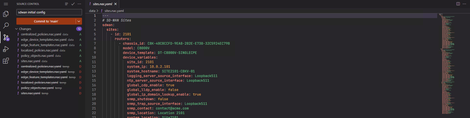 GitLab SD-WAN Initial Commit WEB IDE UI